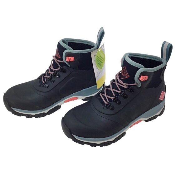 Apex Muck Boot NIB Lace Up 7 Black Pink Waterproof Neoprene Insulated AXWL-000 - Picture 3 of 12